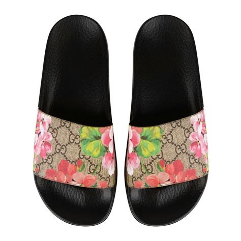 gucci blooms sliders|Gucci sliders flannels.